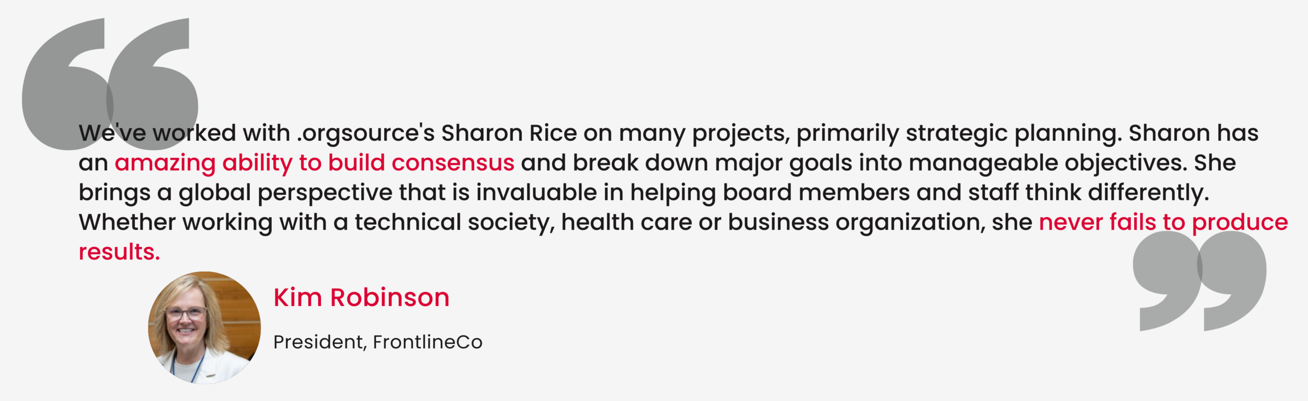 Kim Robinson Testimonial